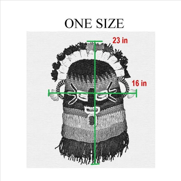 🤩NEW Handmade  Aya Huma Diablo Umo Inca's Adult Mask Ecuador Black Inti Raymi - Picture 4 of 5